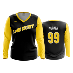 1953 WOMENS V NECK LONGSLEEVE LAKE-COUNTY-STARS