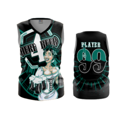 3513 WOMENS V NECK SLEEVELESS HERE-FOR-BEER-1