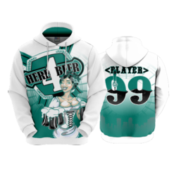 3513 UNISEX FLEECE HOODY HERE-FOR-BEER-2