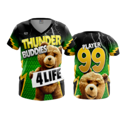 3919 WOMENS V NECK THUNDER-BUDDIES-1