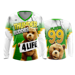 3919 WOMENS V NECK LONGSLEEVE THUNDER-BUDDIES-2