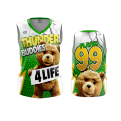 3919 WOMENS V NECK SLEEVELESS THUNDER-BUDDIES-2