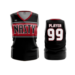 3440 WOMENS V NECK SLEEVELESS NASTY-1