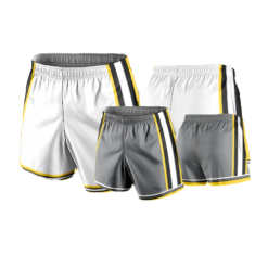 1953 UNISEX HIGH RISE BASKETBALL REVERSIBLE SHORTS LAKE-COUNTY-STARS-WHITE-GREY