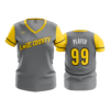 1953 WOMENS V NECK LAKE-COUNTY-STARS-WHITE-GREY