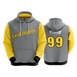 1953 UNISEX FLEECE HOODY LAKE-COUNTY-STARS-WHITE-GREY