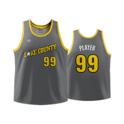 1953 MENS BASKETBALL TANK 1 PLY LAKE-COUNTY-STARS-WHITE-GREY