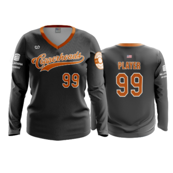 3927 WOMENS V NECK LONGSLEEVE COPPERHEADS-2