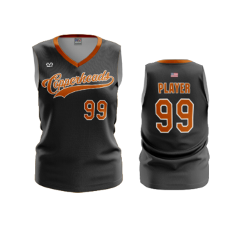 3927 WOMENS V NECK SLEEVELESS COPPERHEADS-2