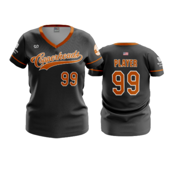 3927 WOMENS V NECK COPPERHEADS-2