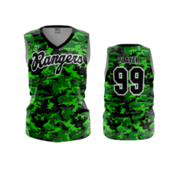 3935 WOMENS V NECK SLEEVELESS RANGERS-1