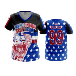 3944 WOMENS V NECK MAKE-DINKING-GREAT-AGAIN-1