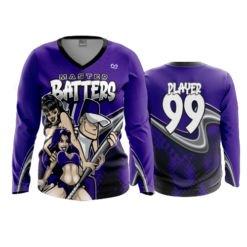 3945 WOMENS V NECK LONGSLEEVE MASTERBATTERS-1