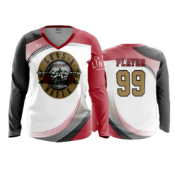 3941 WOMENS V NECK LONGSLEEVE GUNS-N-HOES-2