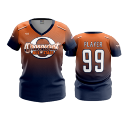 3891 WOMENS V NECK ORANGECREST-ALL-STARS-1