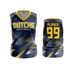 2395 WOMENS V NECK SLEEVELESS DUTCHS-SOFTBALL-1