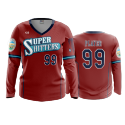 3948 WOMENS V NECK LONGSLEEVE SUPER-HITTERS-1