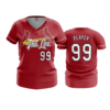 3674 WOMENS V NECK CARDINALS-THE-LOU