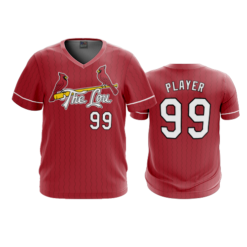 3674 MENS SPORT V NECK CARDINALS-THE-LOU