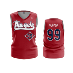 3899 WOMENS V NECK SLEEVELESS COLUMBUS-ANGELS-1