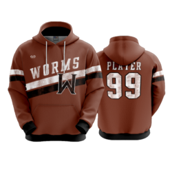 2568 UNISEX FLEECE HOODY WORMS-ROLLER-HOCKEY-1