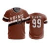 2568 MENS SPORT V NECK WORMS-ROLLER-HOCKEY-1