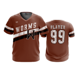 2568 MENS SPORT V NECK WORMS-ROLLER-HOCKEY-1
