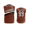 2568 MENS SPORT CREW NECK SLEEVELESS WORMS-ROLLER-HOCKEY-1