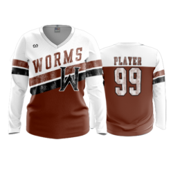2568 WOMENS V NECK LONGSLEEVE WORMS-ROLLER-HOCKEY-2
