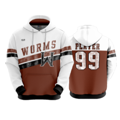 2568 UNISEX FLEECE HOODY WORMS-ROLLER-HOCKEY-2