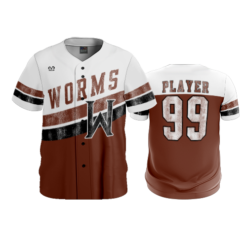 2568 MENS FULL BUTTON DOWN WORMS-ROLLER-HOCKEY-2