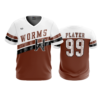 2568 MENS SPORT V NECK WORMS-ROLLER-HOCKEY-2