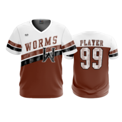 2568 MENS SPORT V NECK WORMS-ROLLER-HOCKEY-2