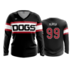 3464 WOMENS V NECK LONGSLEEVE RED-DOGS-1