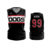 3464 WOMENS V NECK SLEEVELESS RED-DOGS-1