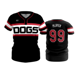 3464 WOMENS 2 BUTTON SCOOP NECK RED-DOGS-1
