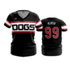 3464 WOMENS V NECK RED-DOGS-1