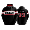 3464 UNISEX FLEECE HOODY RED-DOGS-1