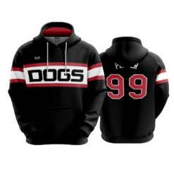3464 UNISEX FLEECE HOODY RED-DOGS-1