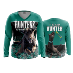 3951 WOMENS V NECK LONGSLEEVE TEAM-HUNTER-1