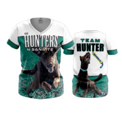 3951 WOMENS V NECK TEAM-HUNTER-2