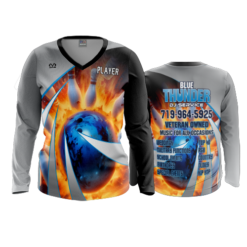 3542 WOMENS V NECK LONGSLEEVE BLUE-THUNDER-1