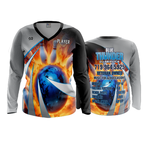 3542 WOMENS V NECK LONGSLEEVE BLUE-THUNDER-1