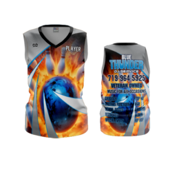 3542 WOMENS V NECK SLEEVELESS BLUE-THUNDER-1