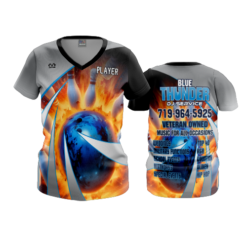 3542 WOMENS V NECK BLUE-THUNDER-1