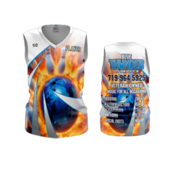 3542 WOMENS V NECK SLEEVELESS BLUE-THUNDER-2