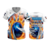 3542 WOMENS V NECK BLUE-THUNDER-2