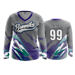 3958 WOMENS V NECK LONGSLEEVE BUNNIKS-2