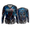 3197 WOMENS V NECK LONGSLEEVE FUBAR-AMERICA-1