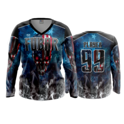 3197 WOMENS V NECK LONGSLEEVE FUBAR-AMERICA-1